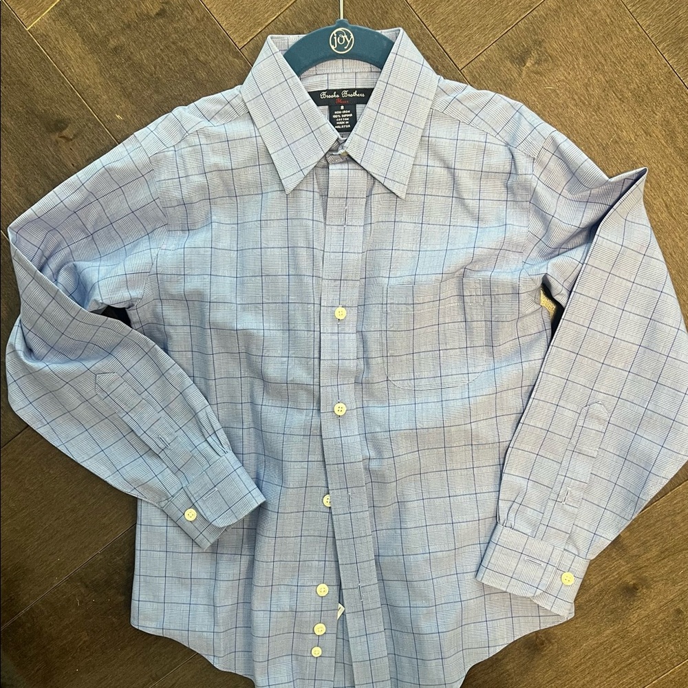 Brooks Brothers  Boys Non-Iron Supima Cotton Broadcloth Plaid Dress Shirt size 8